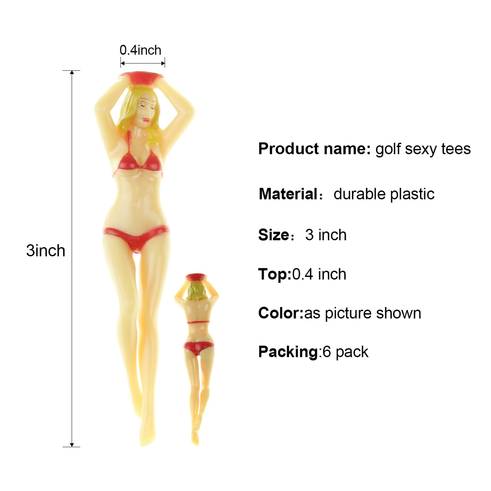 Colored Golf Tees (6-pack)