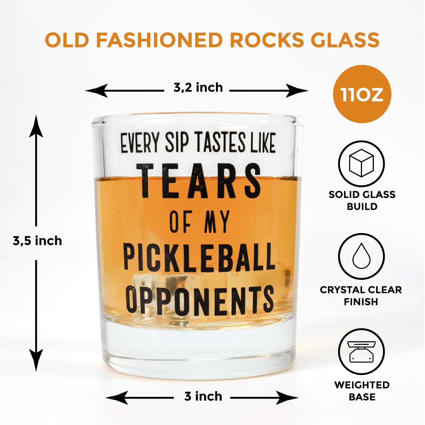 Pickleball Whiskey Glass