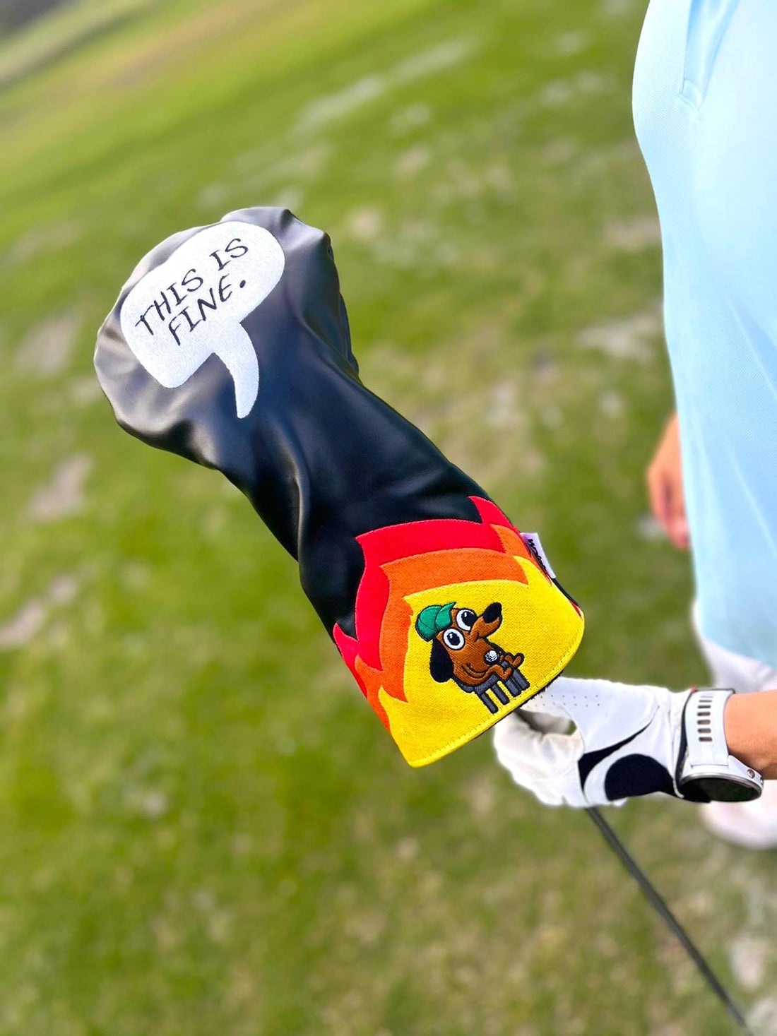 This Is Fine Dog Headcover
