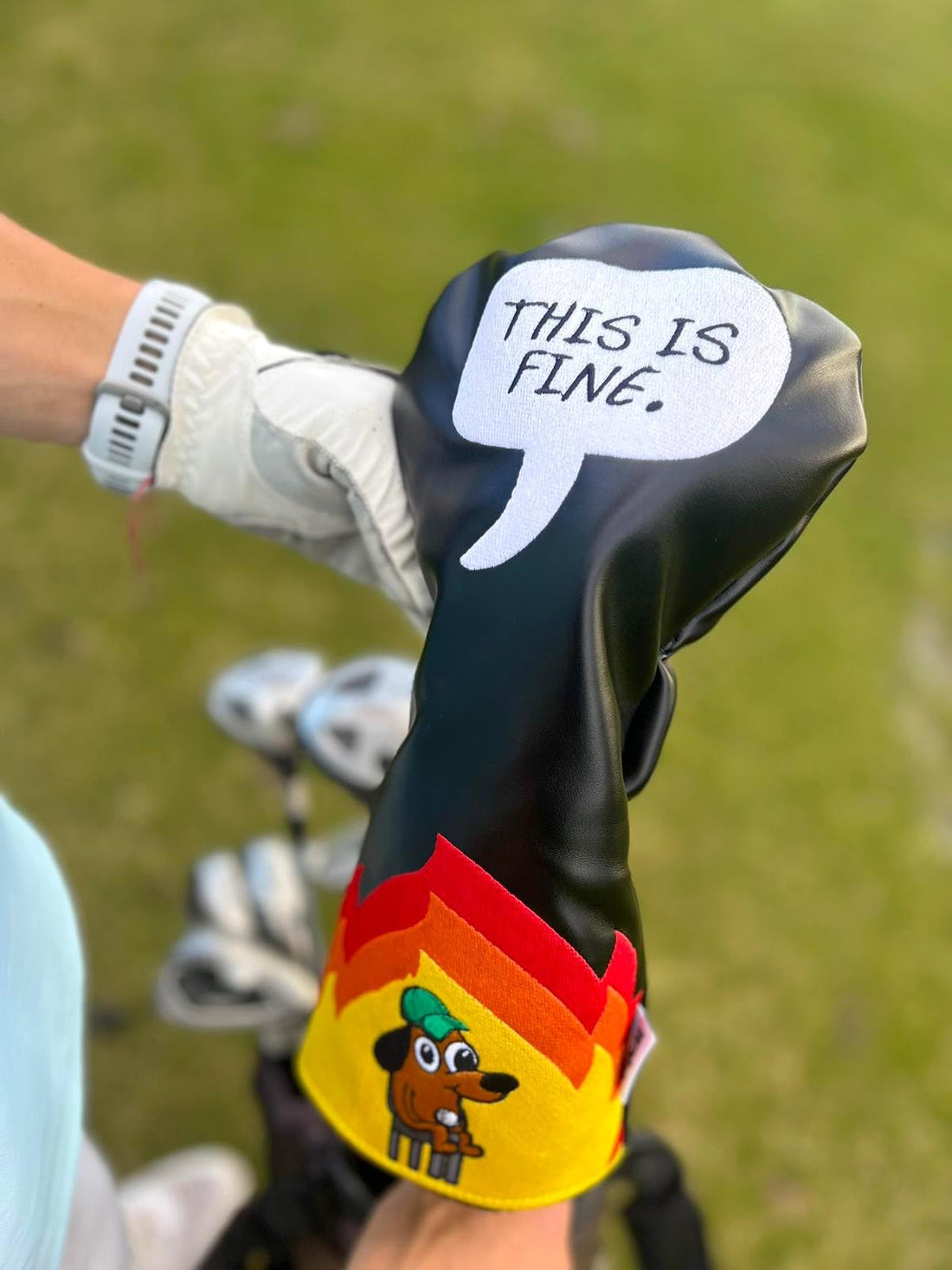 This Is Fine Dog Headcover