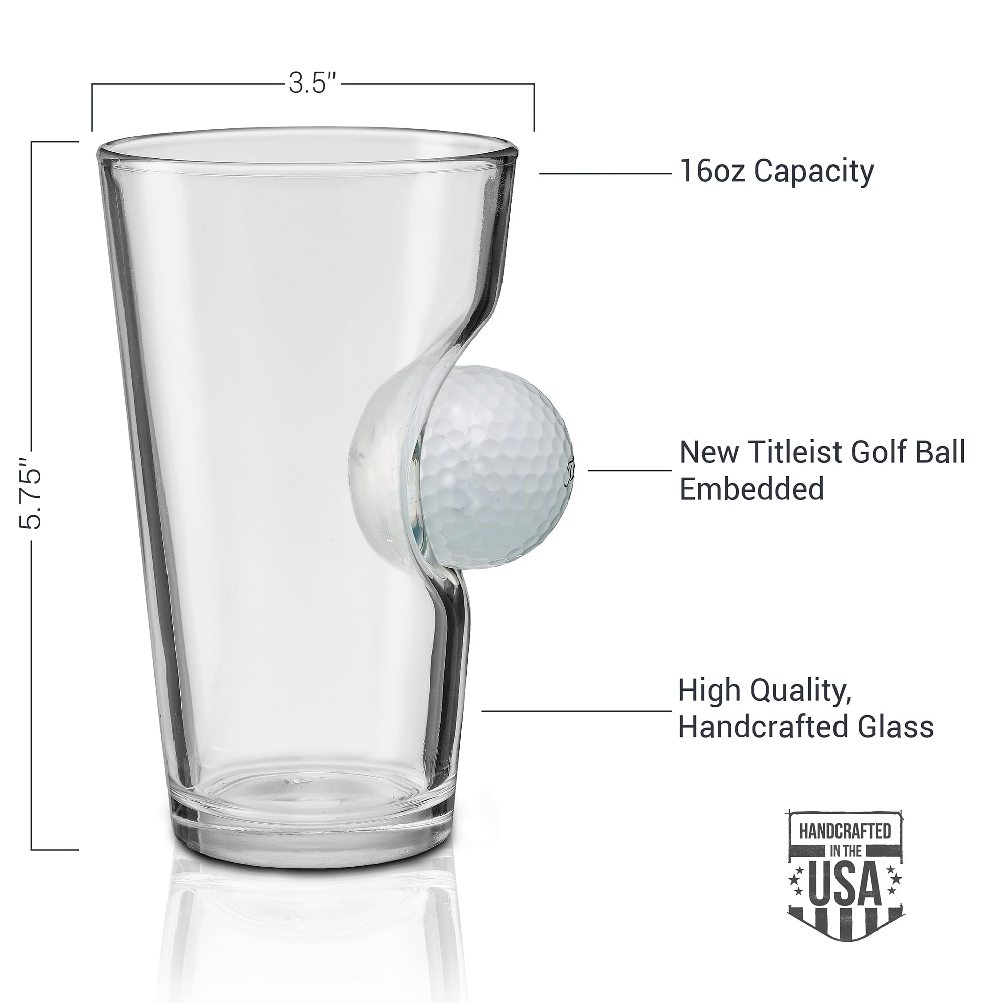 Golf Ball Pint Glass