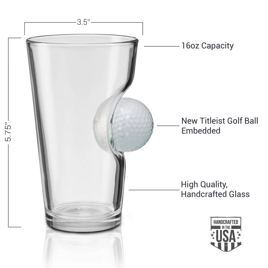 Golf Ball Pint Glass