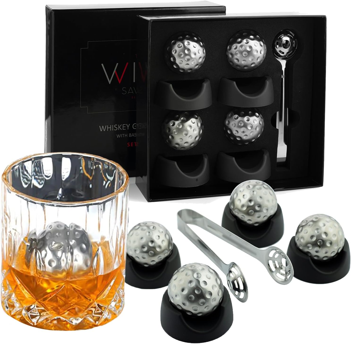 Golf Ball Whiskey Stones