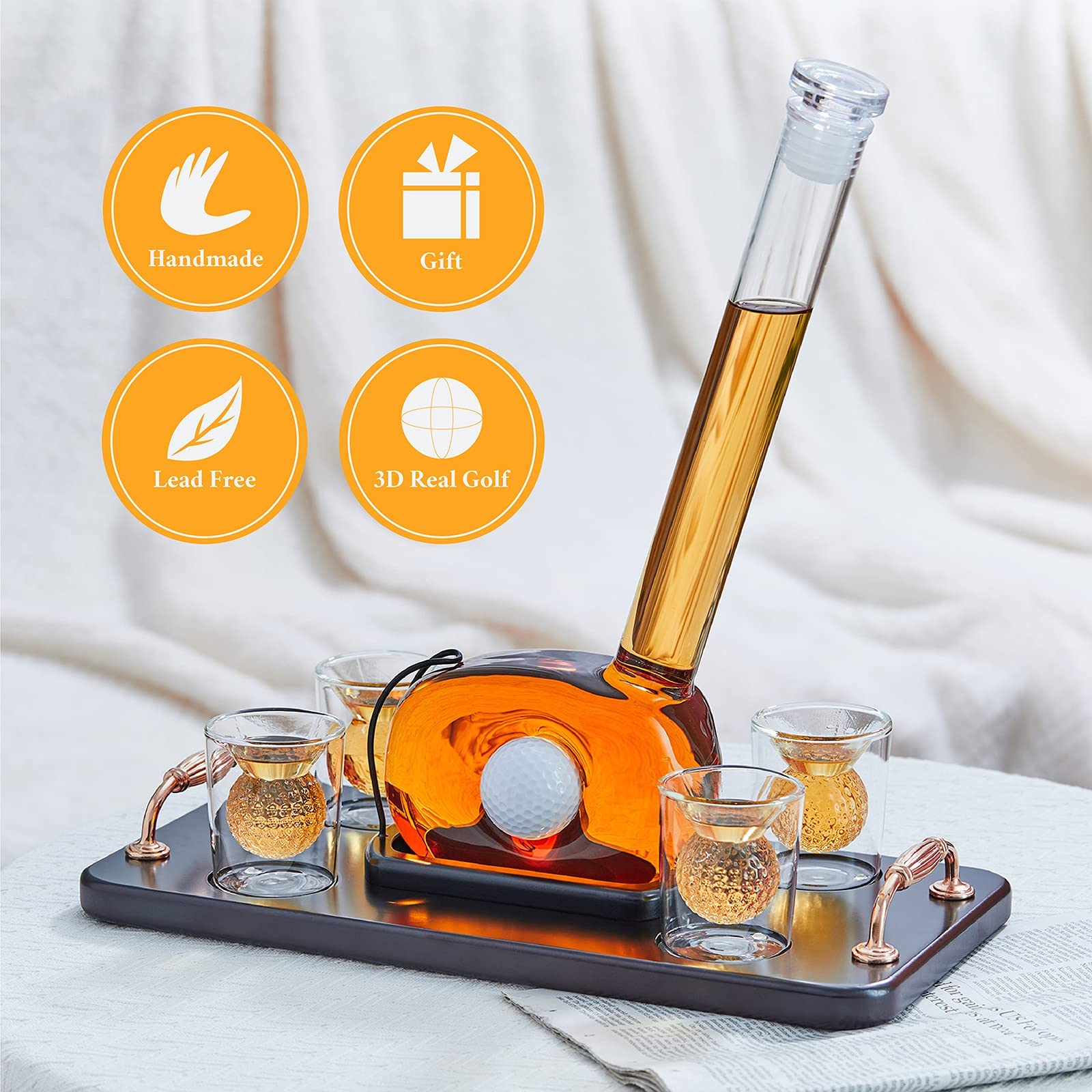 Golf Whiskey Decanter Set