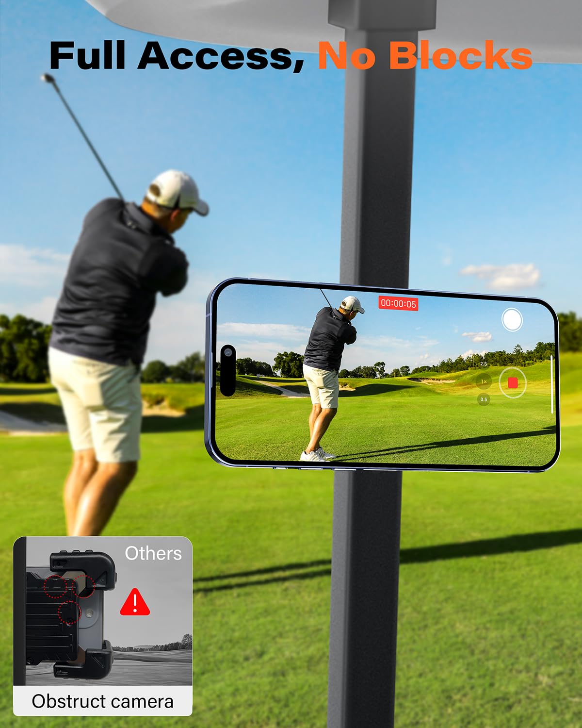 Magnetic Golf Cart Phone Holder