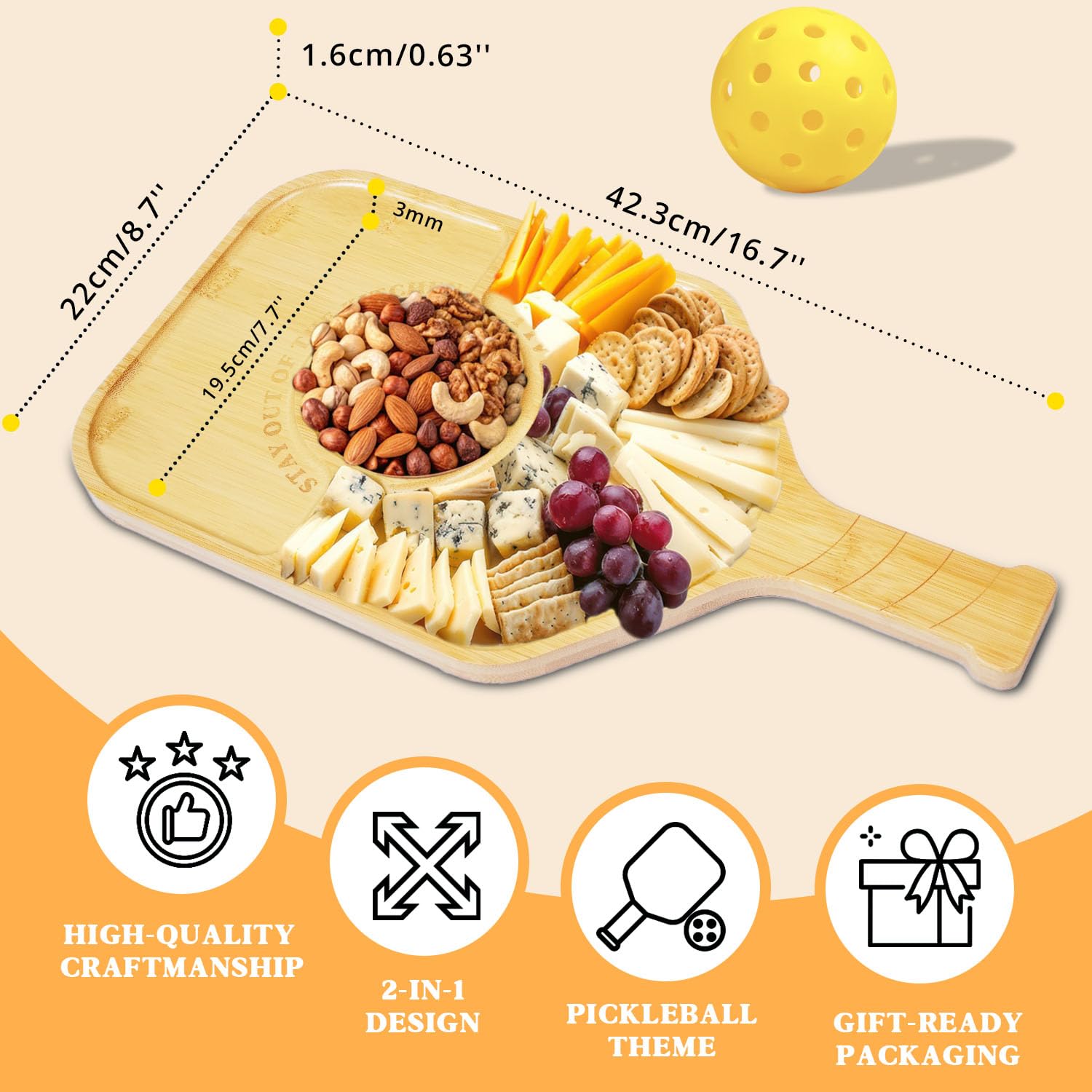 Paddle-Shaped Charcuterie Board