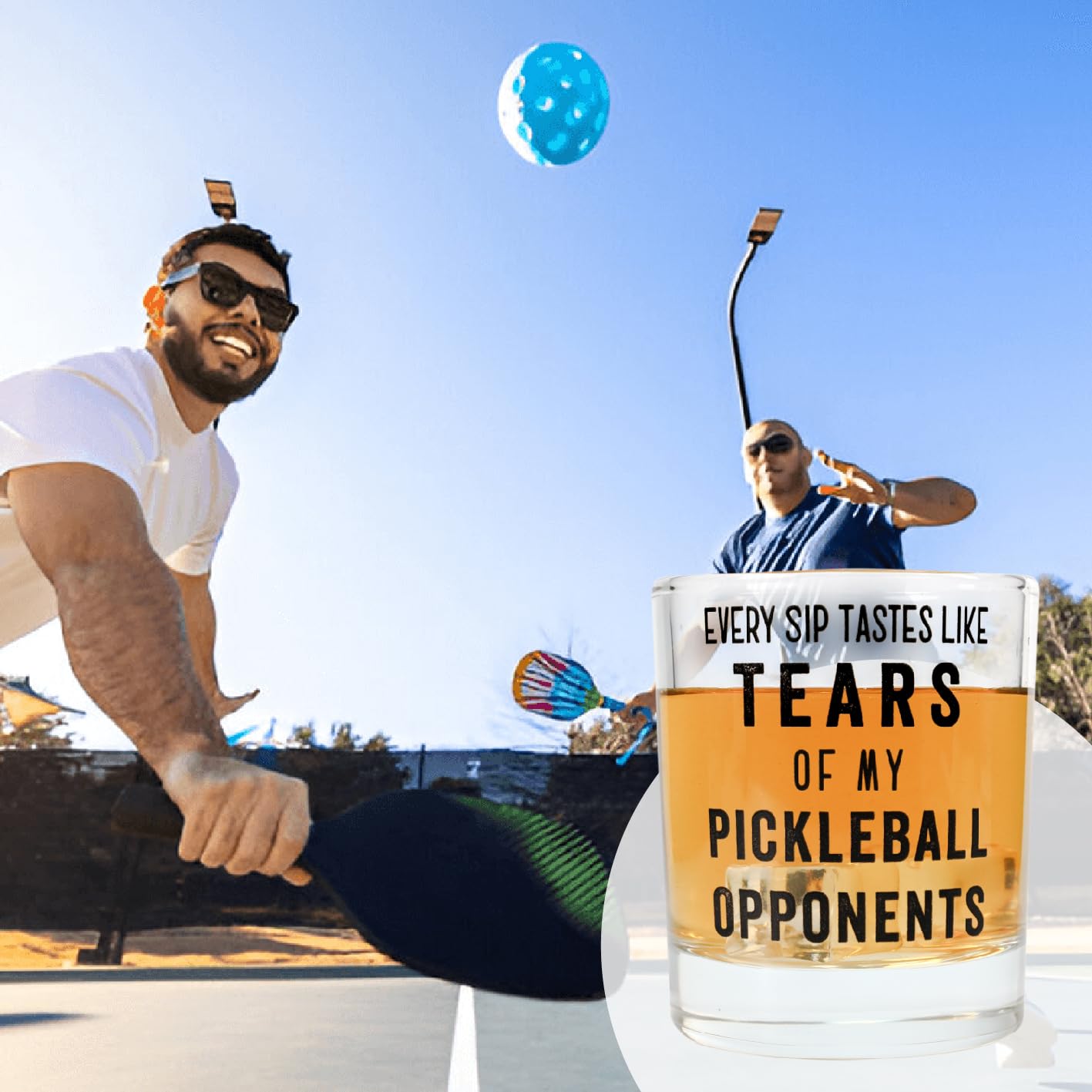 Pickleball Whiskey Glass