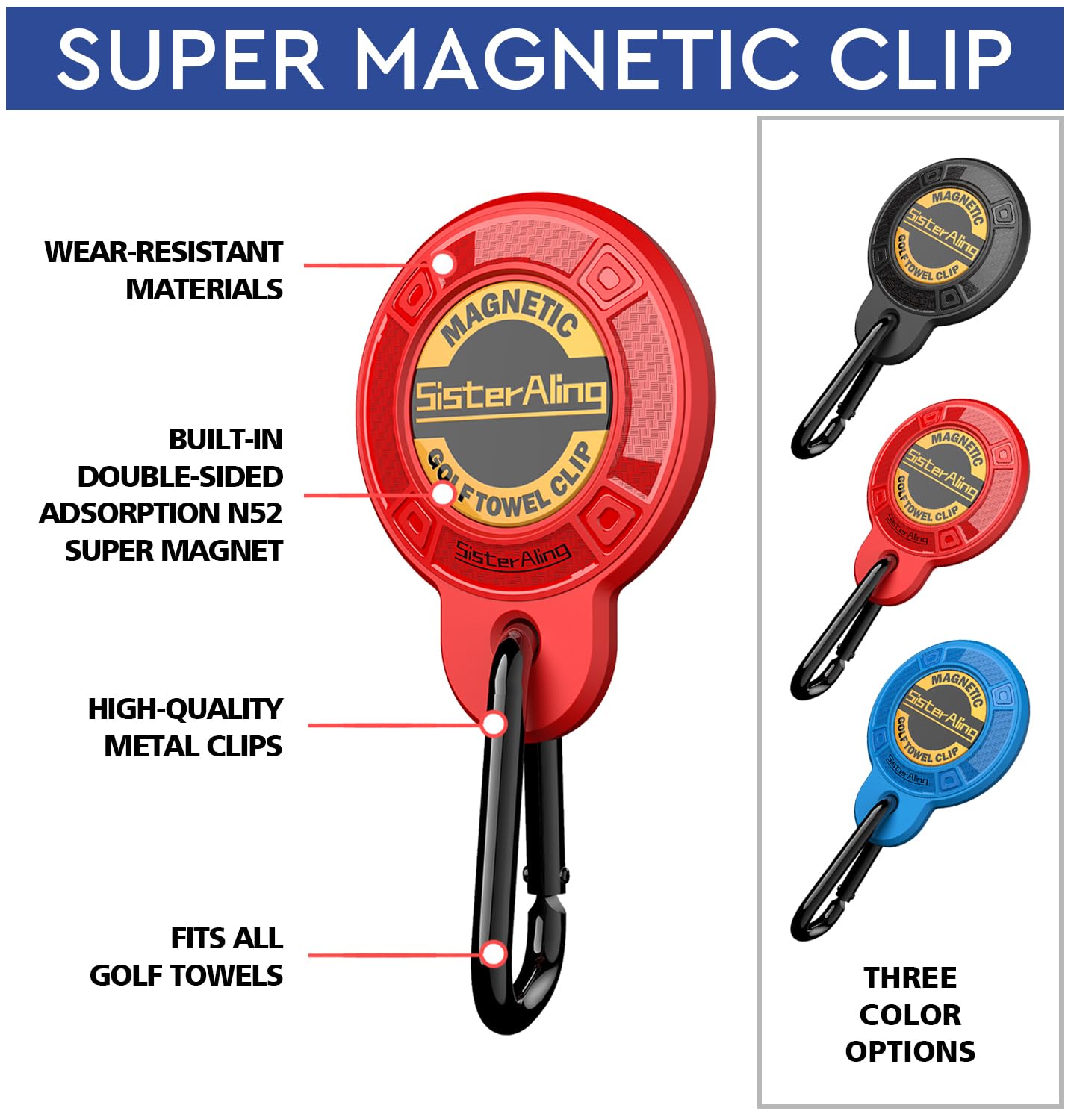 Magnetic Golf Towel Clip