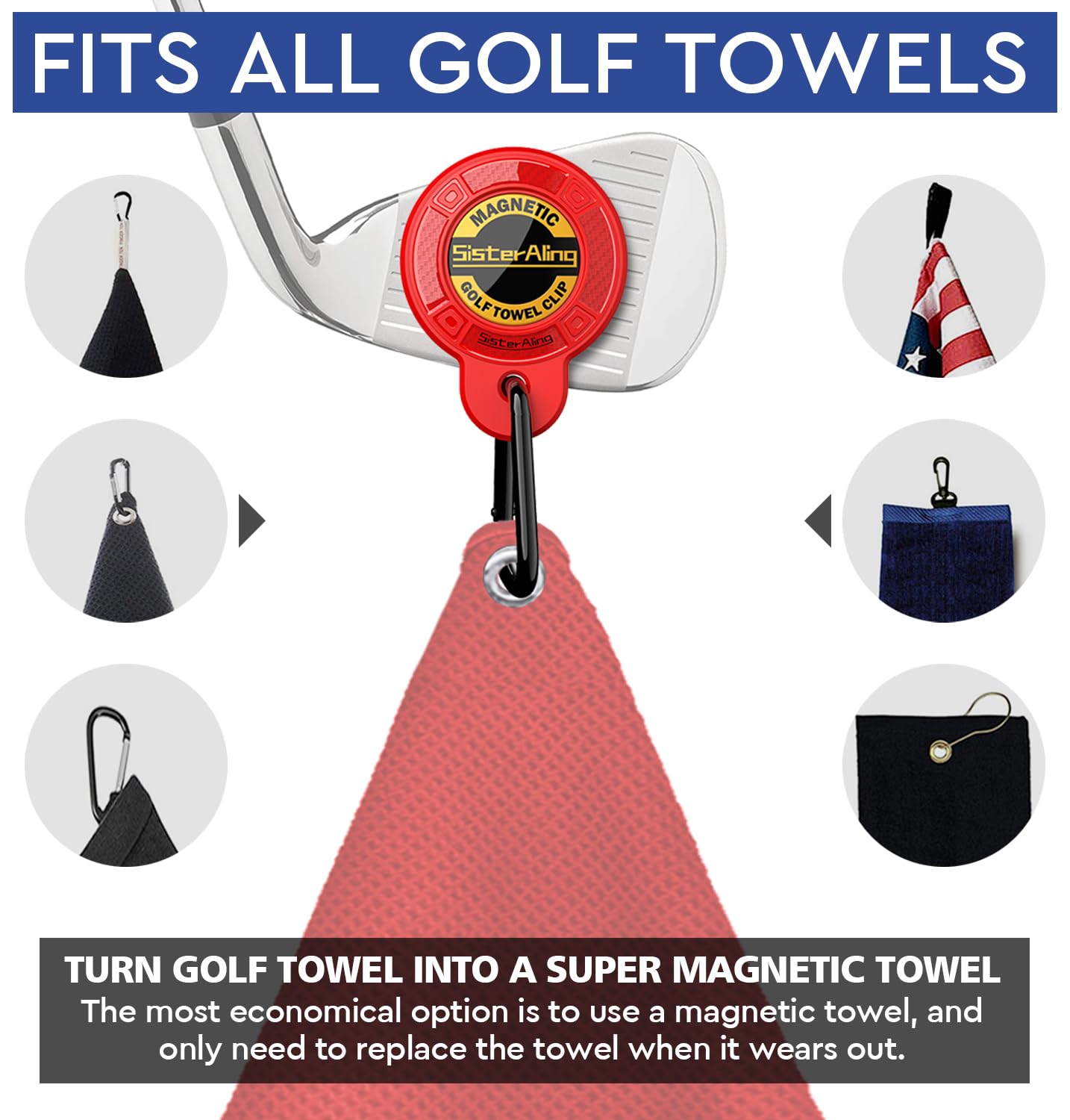 Magnetic Golf Towel Clip