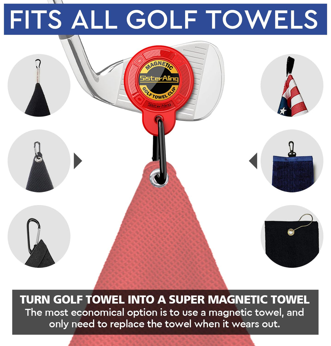 Magnetic Golf Towel Clip
