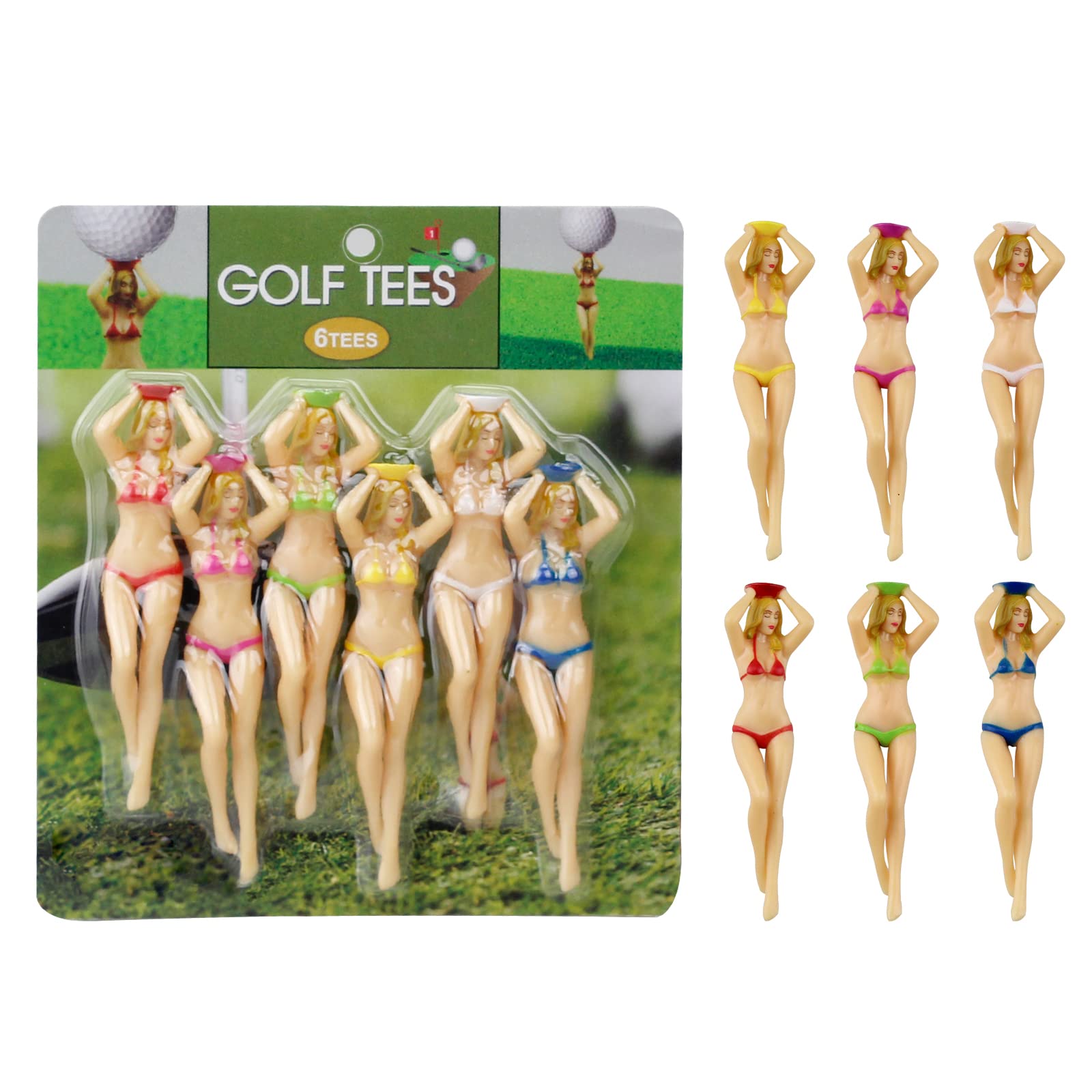 Colored Golf Tees (6-pack)