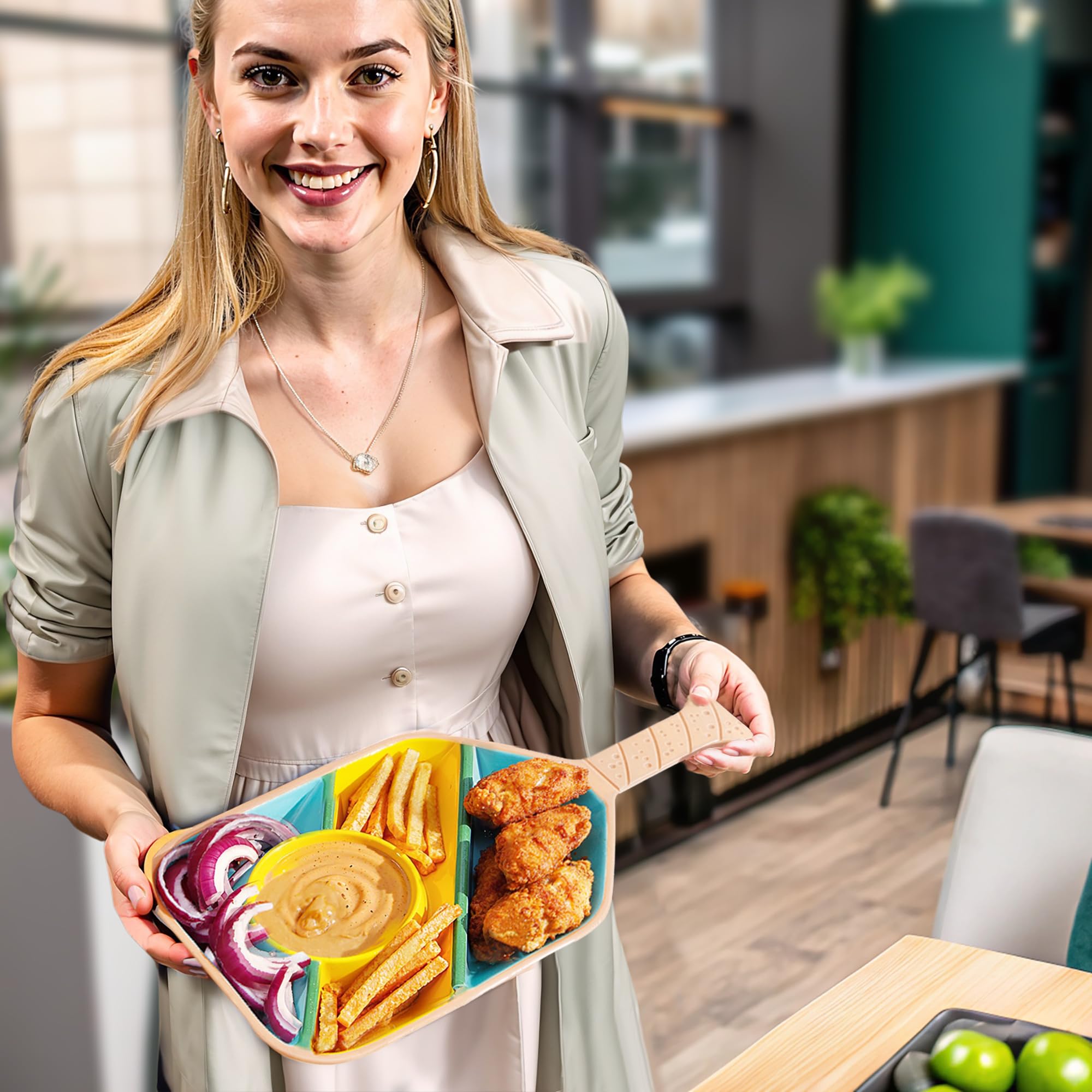 Paddle-Shaped Snack Tray