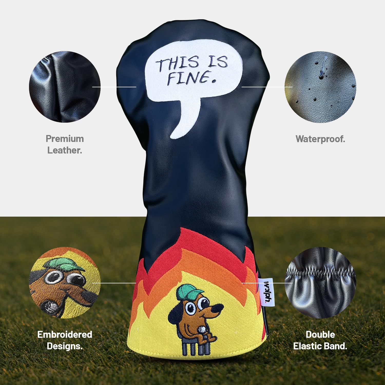 This Is Fine Dog Headcover