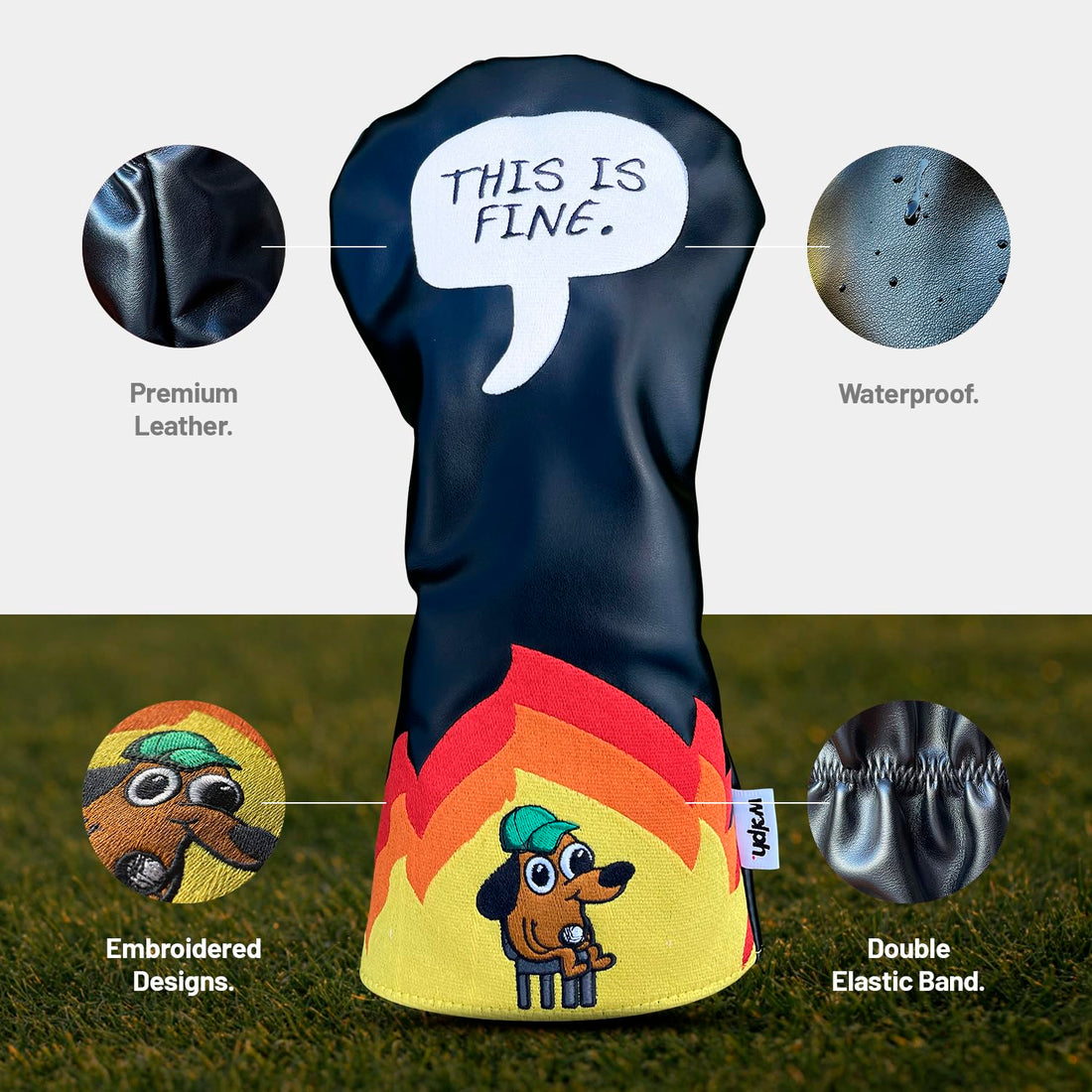 This Is Fine Dog Headcover