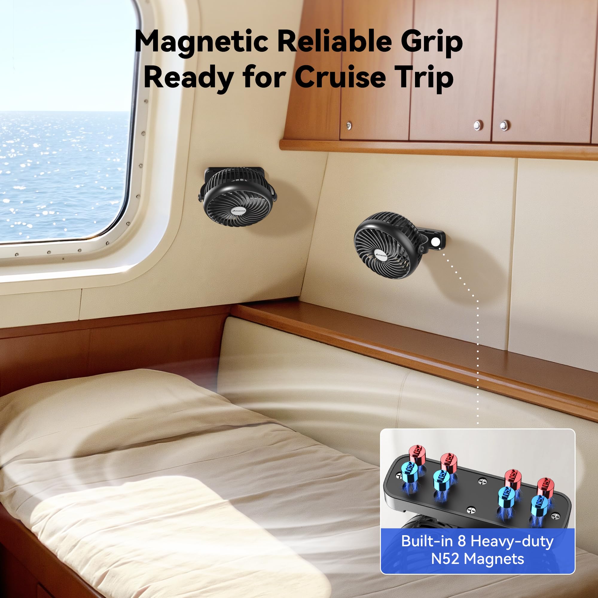 Magnetic Golf Cart Cruise Fan