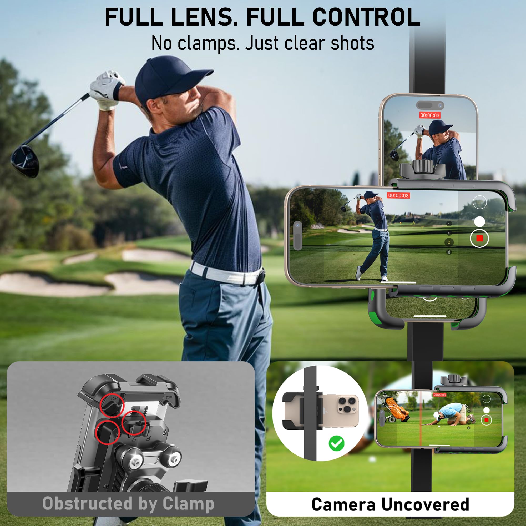 Magnetic Golf Cart Phone Holder
