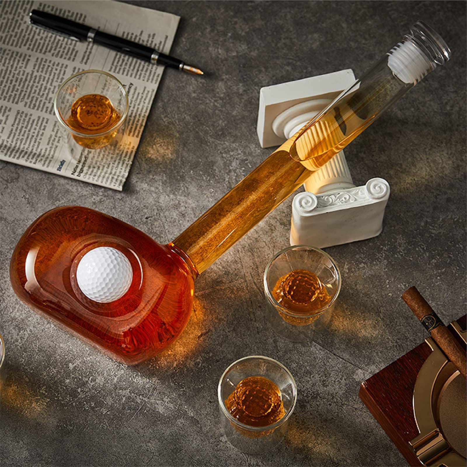 Golf Whiskey Decanter Set