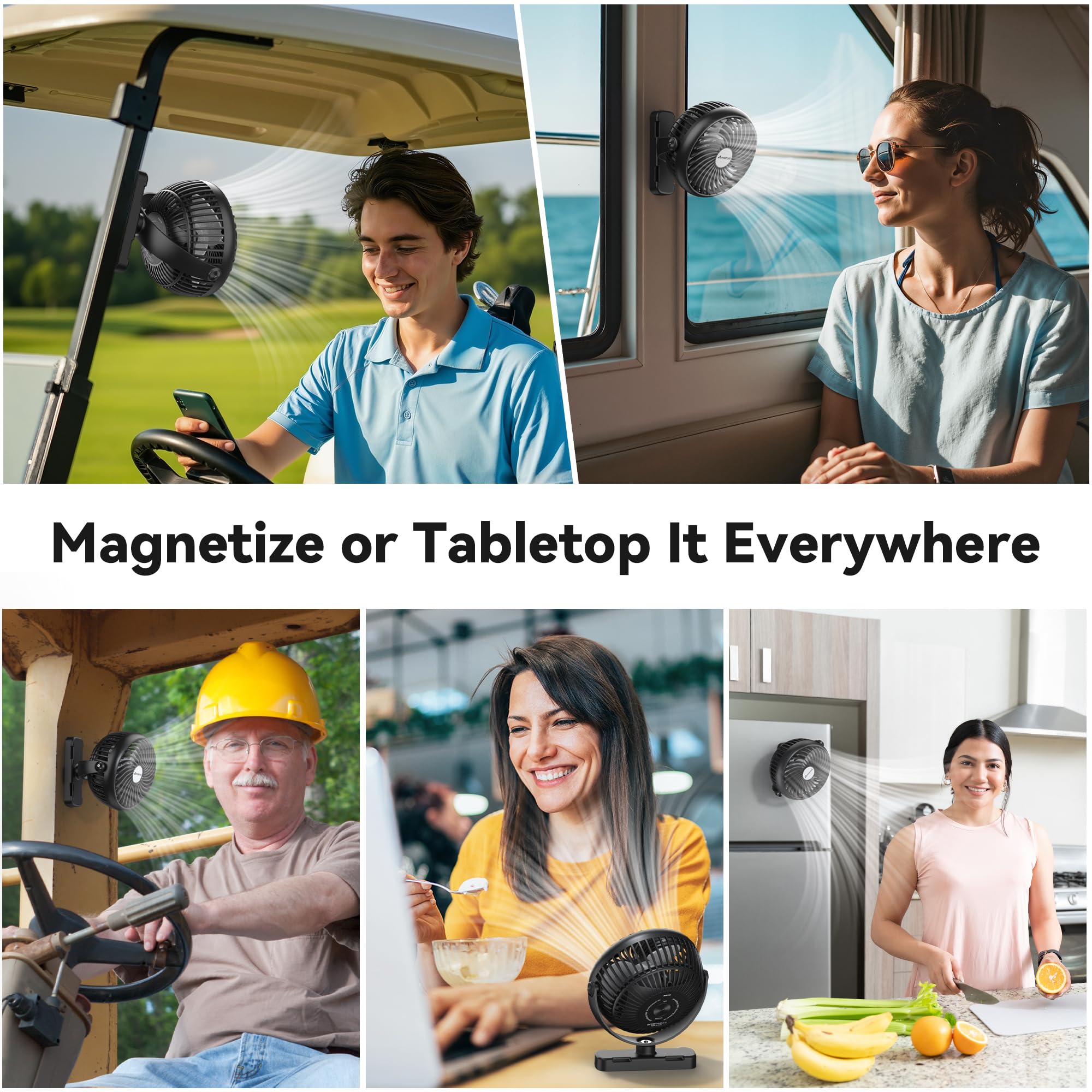 Magnetic Golf Cart Cruise Fan