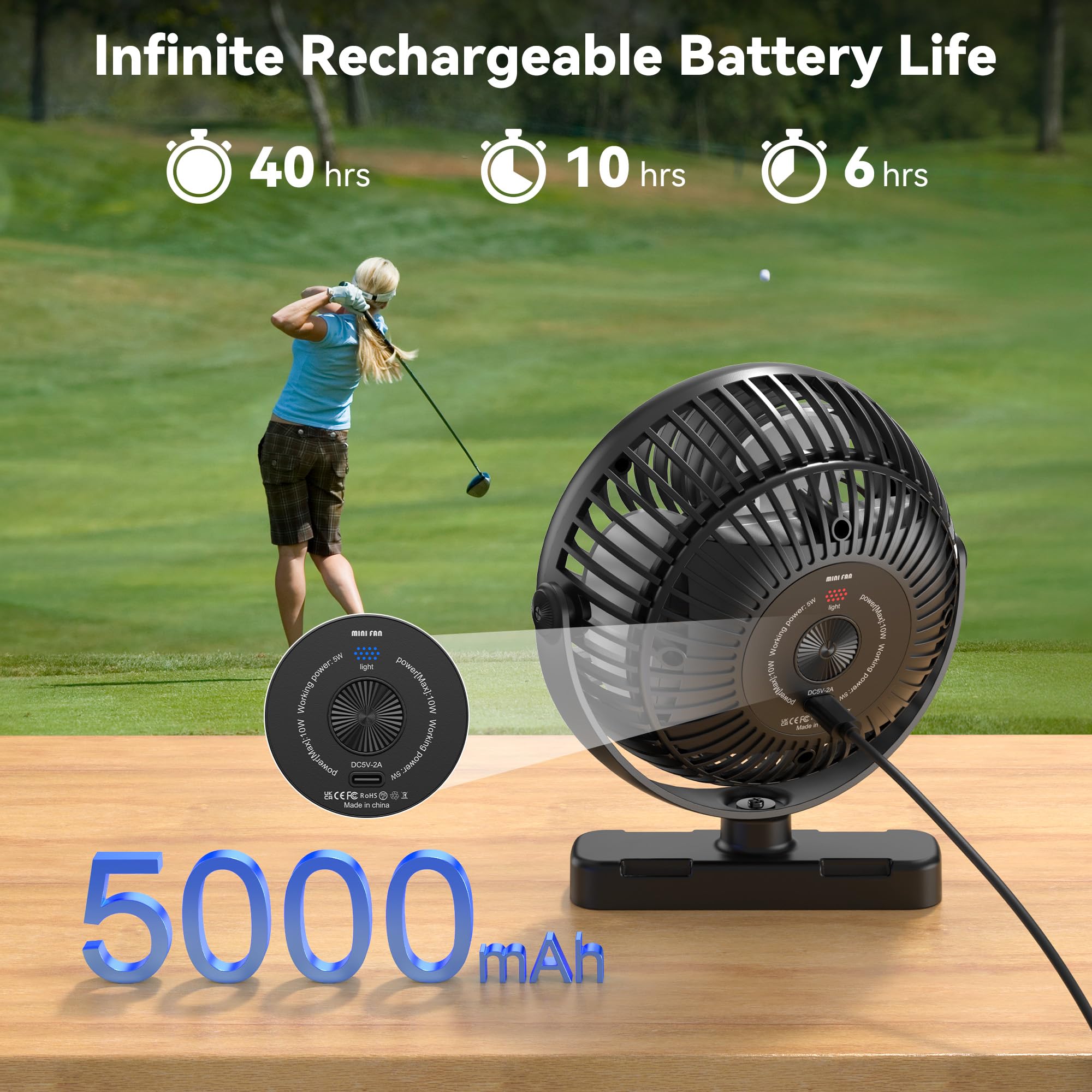 Magnetic Golf Cart Cruise Fan
