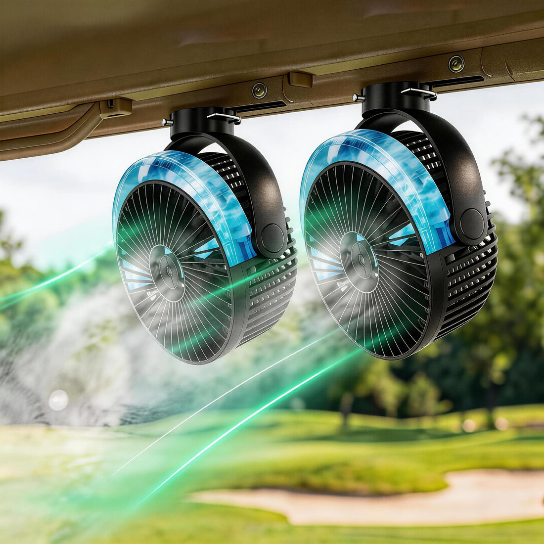 Magnetic Golf Cart Misting Fan