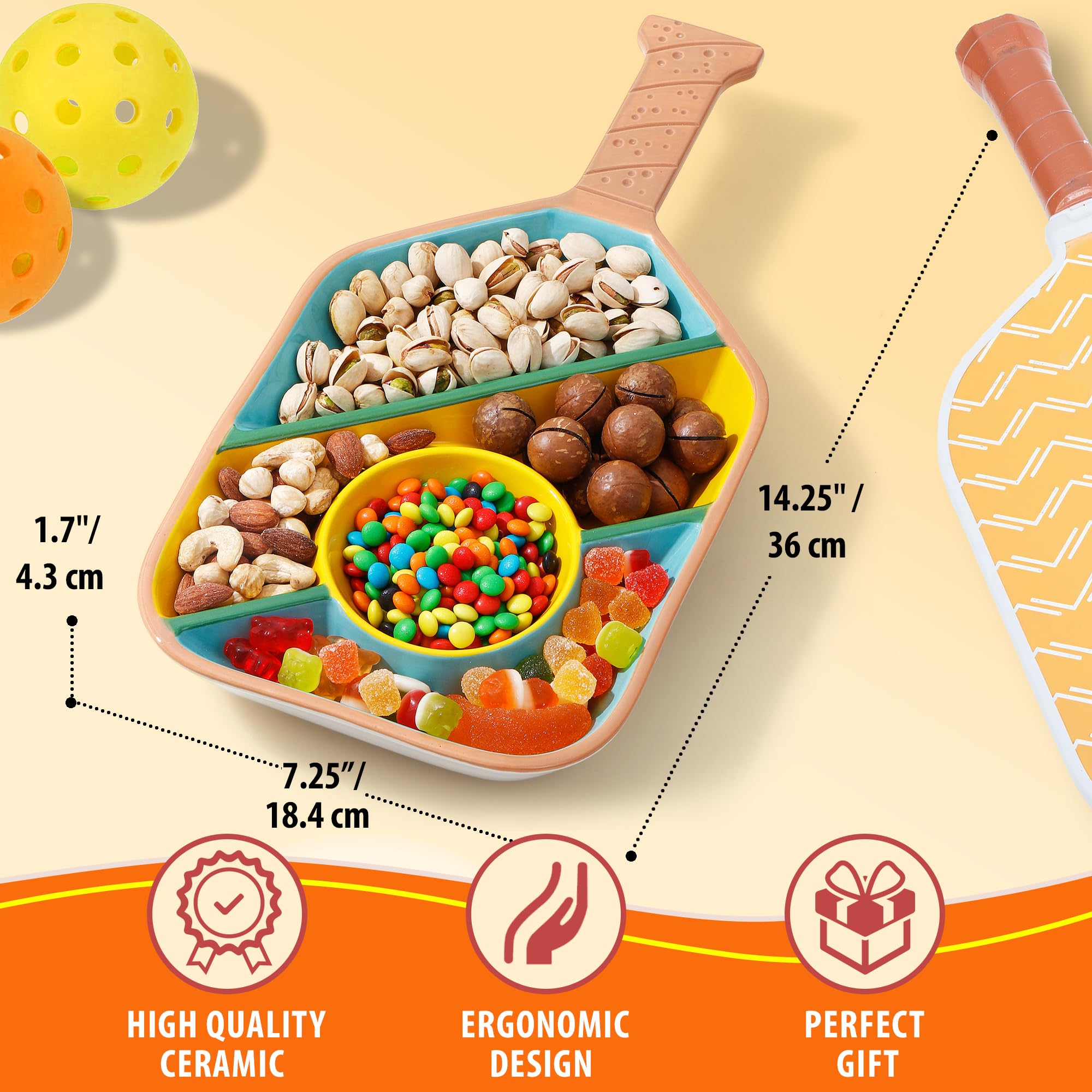 Paddle-Shaped Snack Tray