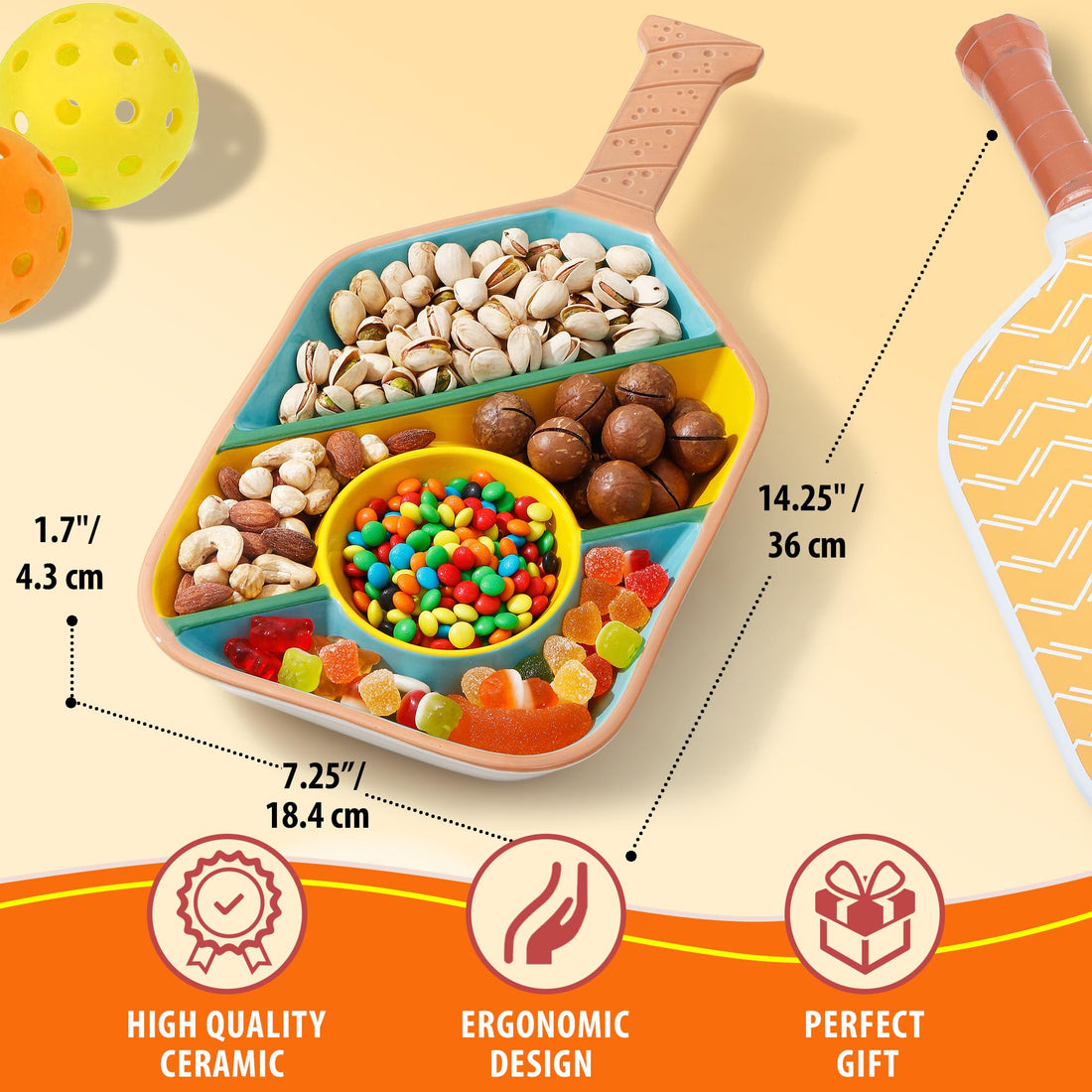 Paddle-Shaped Snack Tray