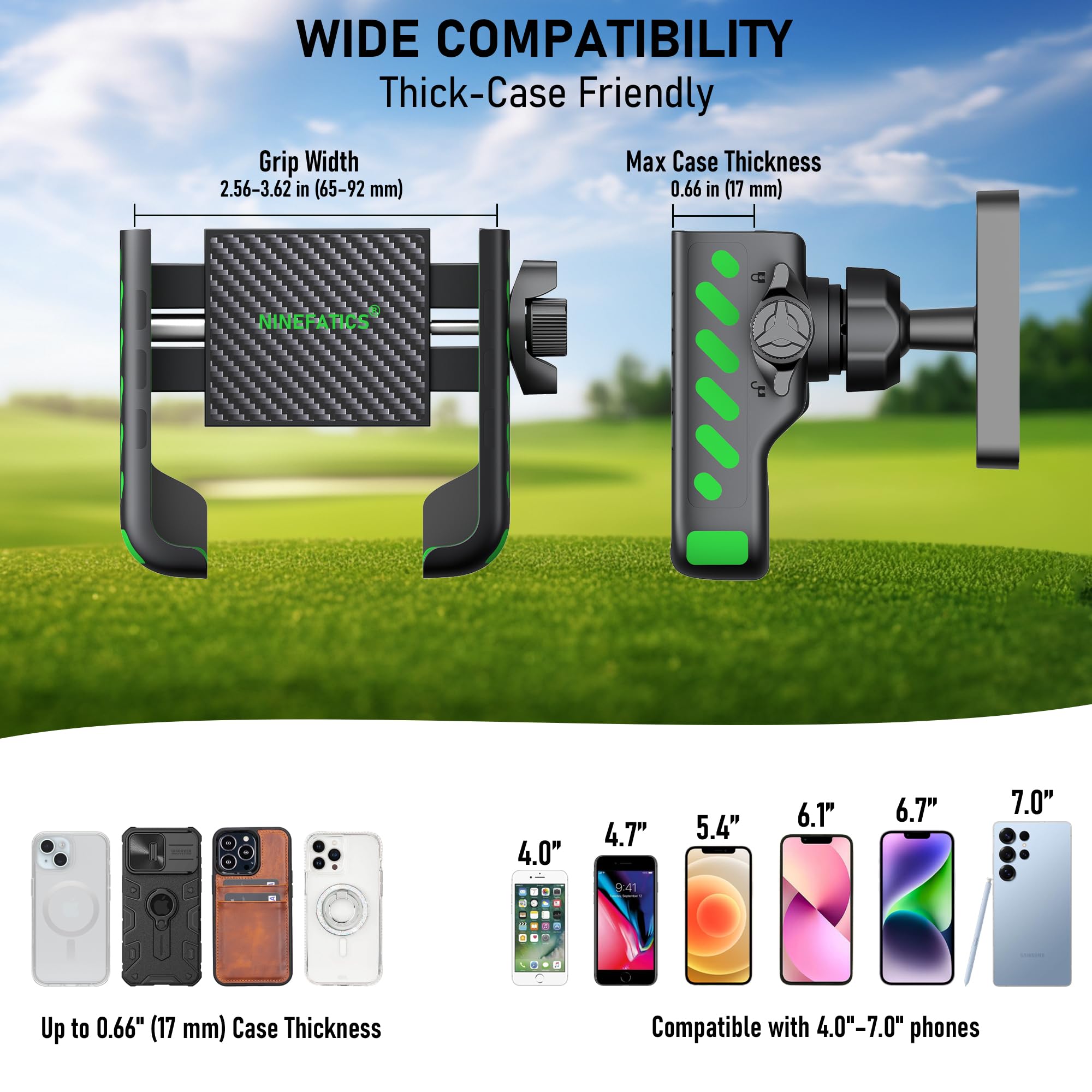 Magnetic Golf Cart Phone Holder