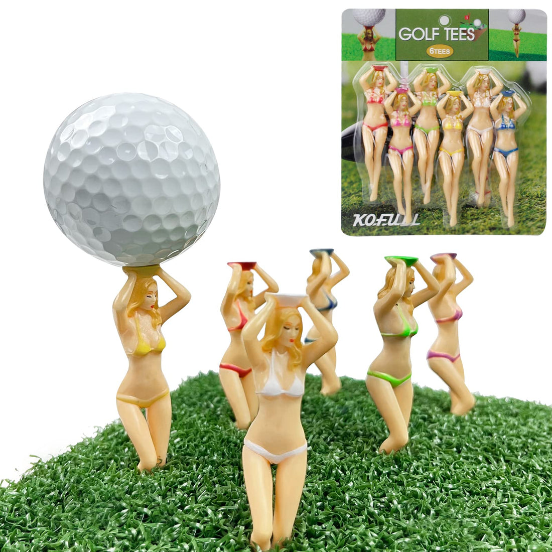 Colored Golf Tees (6-pack)