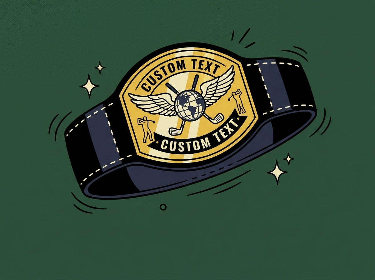 Cartoon golf-championship-belt