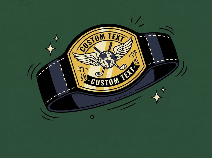 Cartoon golf-championship-belt