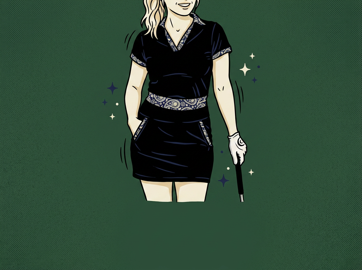 Cartoon little-black-golf-dress