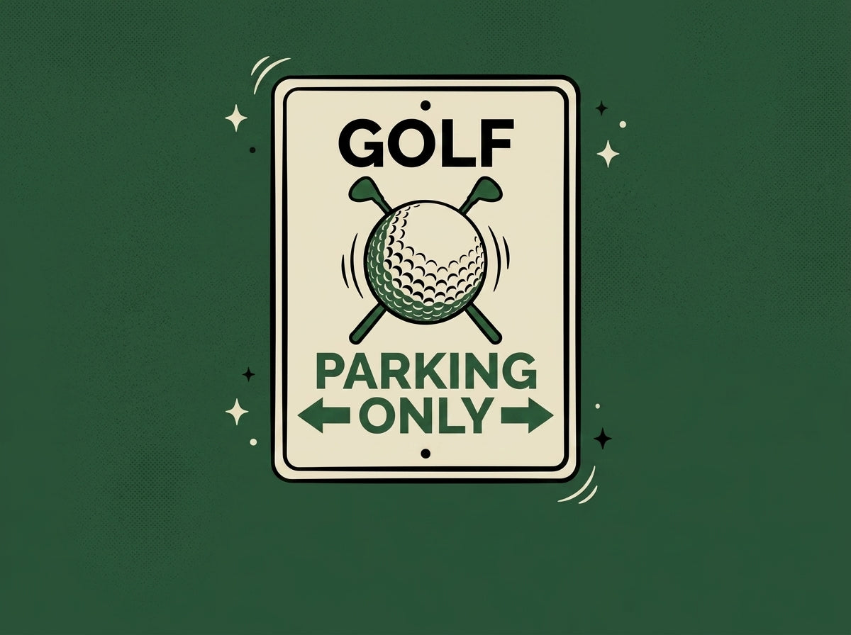 Cartoon golf-parking-sign