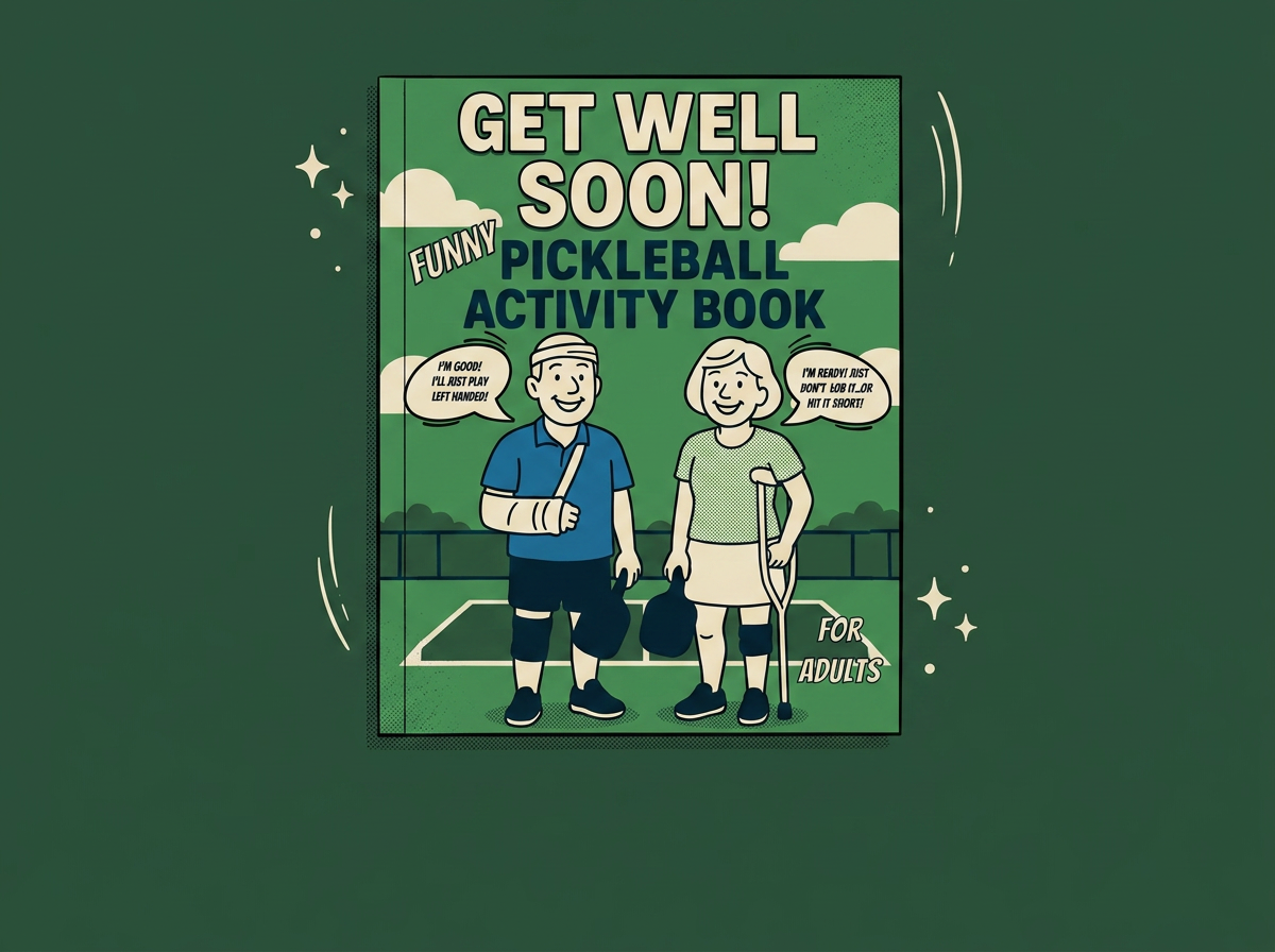 Cartoon get-well-soon-funny-pickleball-activity-book-for-adults-vari