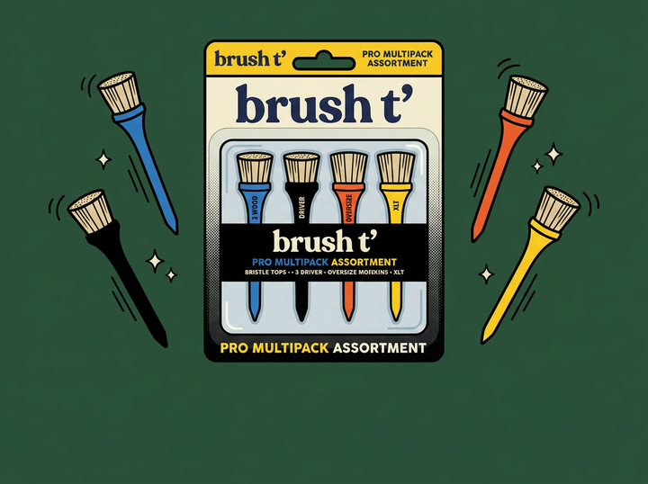 Cartoon brush-t-premium-plastic-golf-tees-unbreakable-innovative-des