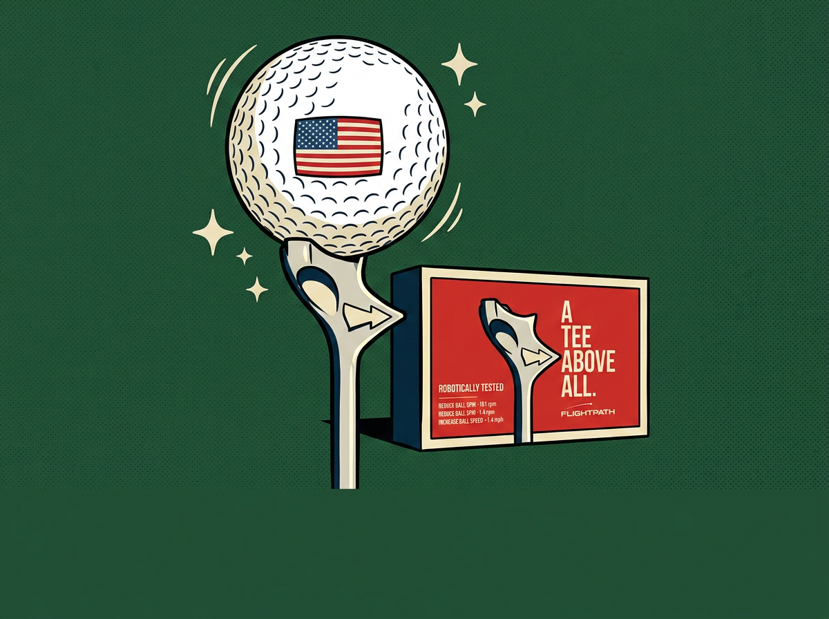 Cartoon flightpath-premium-golf-tees-durable-plastic-golf-tees-desig