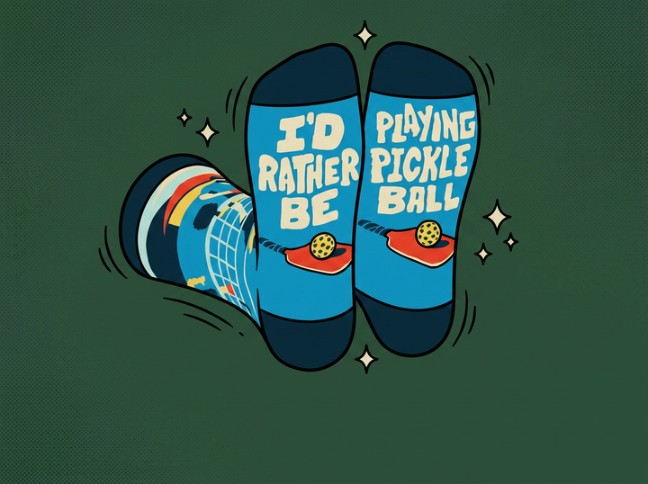 Cartoon lavley-id-rather-be-funny-socks-for-men-women-gifts-for-golf