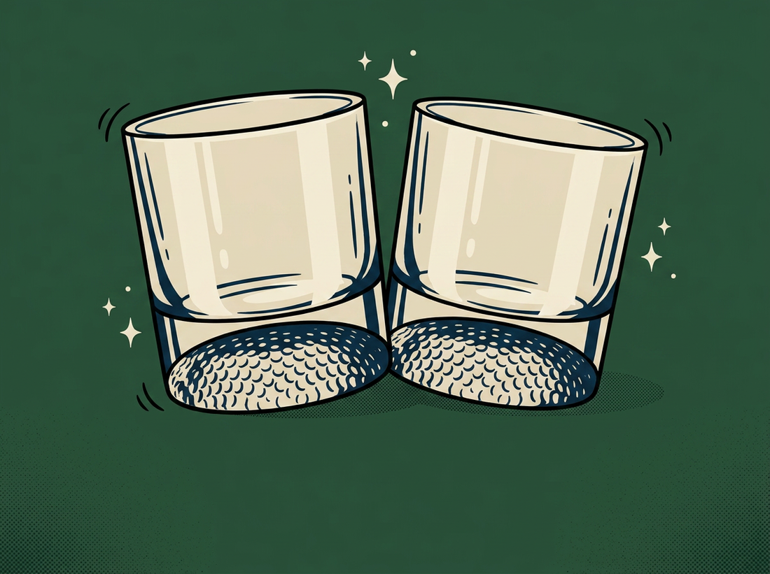 Cartoon the-wine-savant-golf-ball-whiskey-glasses-set-of-2-8oz-golf-