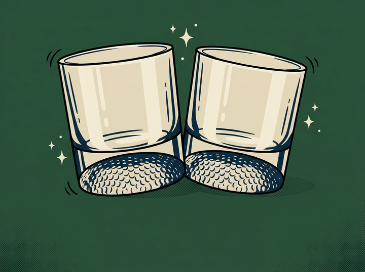 Cartoon the-wine-savant-golf-ball-whiskey-glasses-set-of-2-8oz-golf-