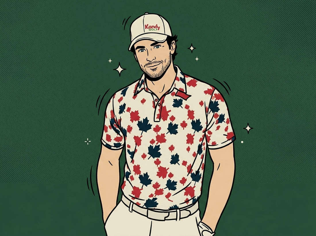Cartoon canada-eh-mens-golf-polos