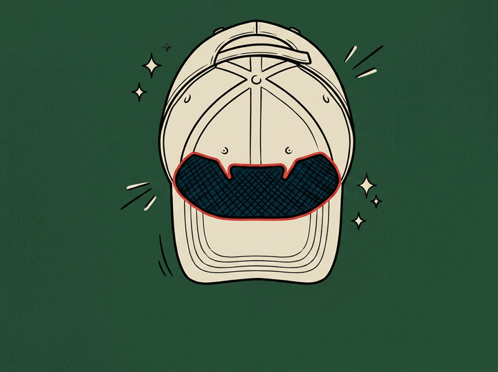 Cartoon golf-hat-sweat-liner-prevents-stains-odor-by-nosweat-patente