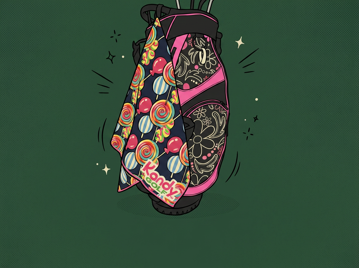 Cartoon kandy-golf-towel