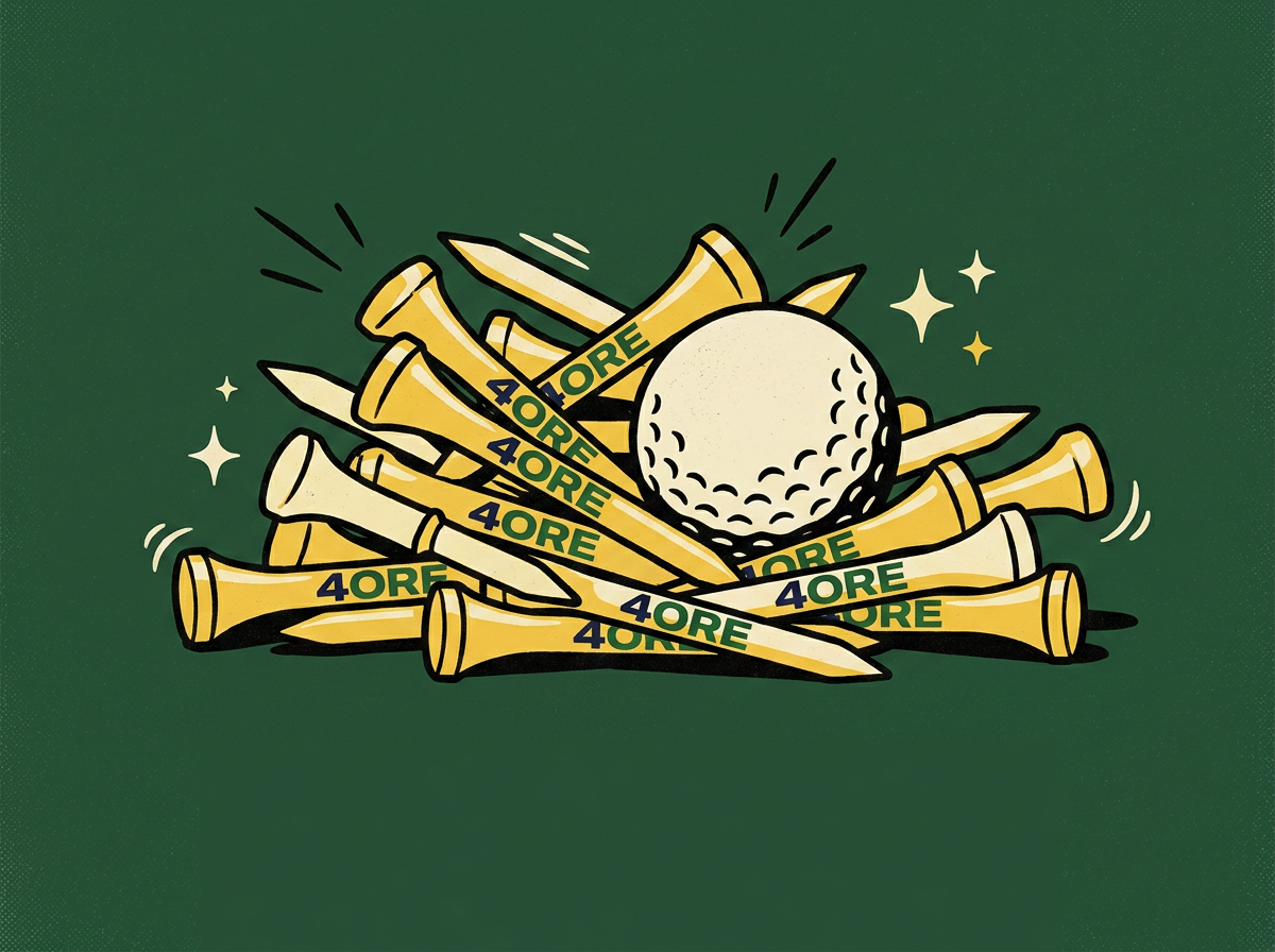 Cartoon 4ore-golf-tee-x-25