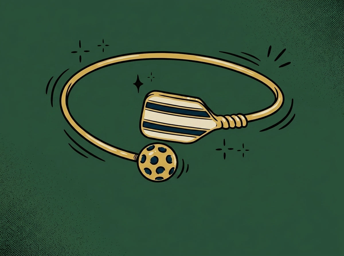 Cartoon sport-theme-wire-bangle-bracelet-pickleball