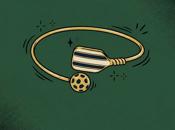 Cartoon sport-theme-wire-bangle-bracelet-pickleball