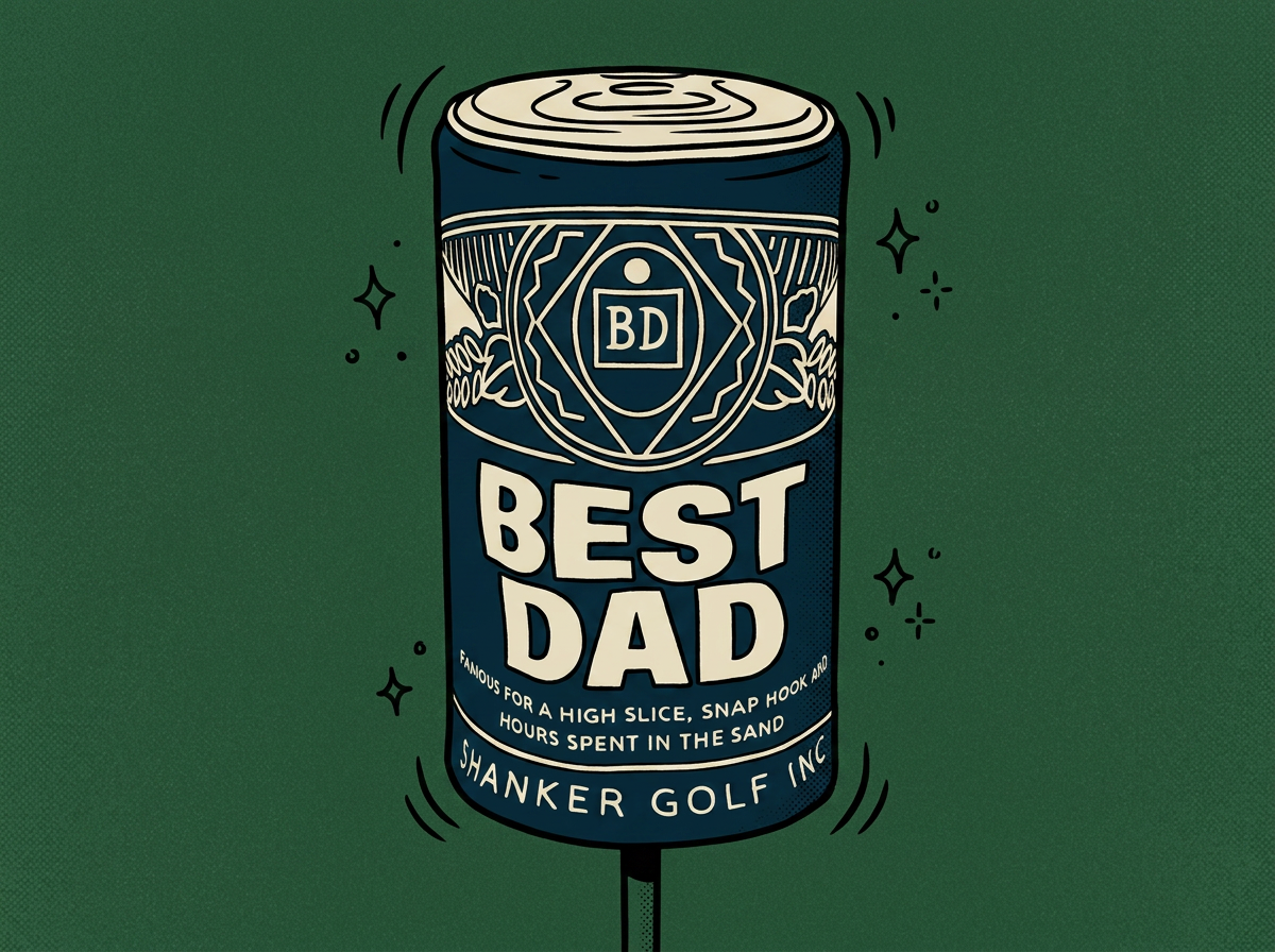 Cartoon shanker-golf-driver-headcover-best-dad-beer-can-shaped-funny