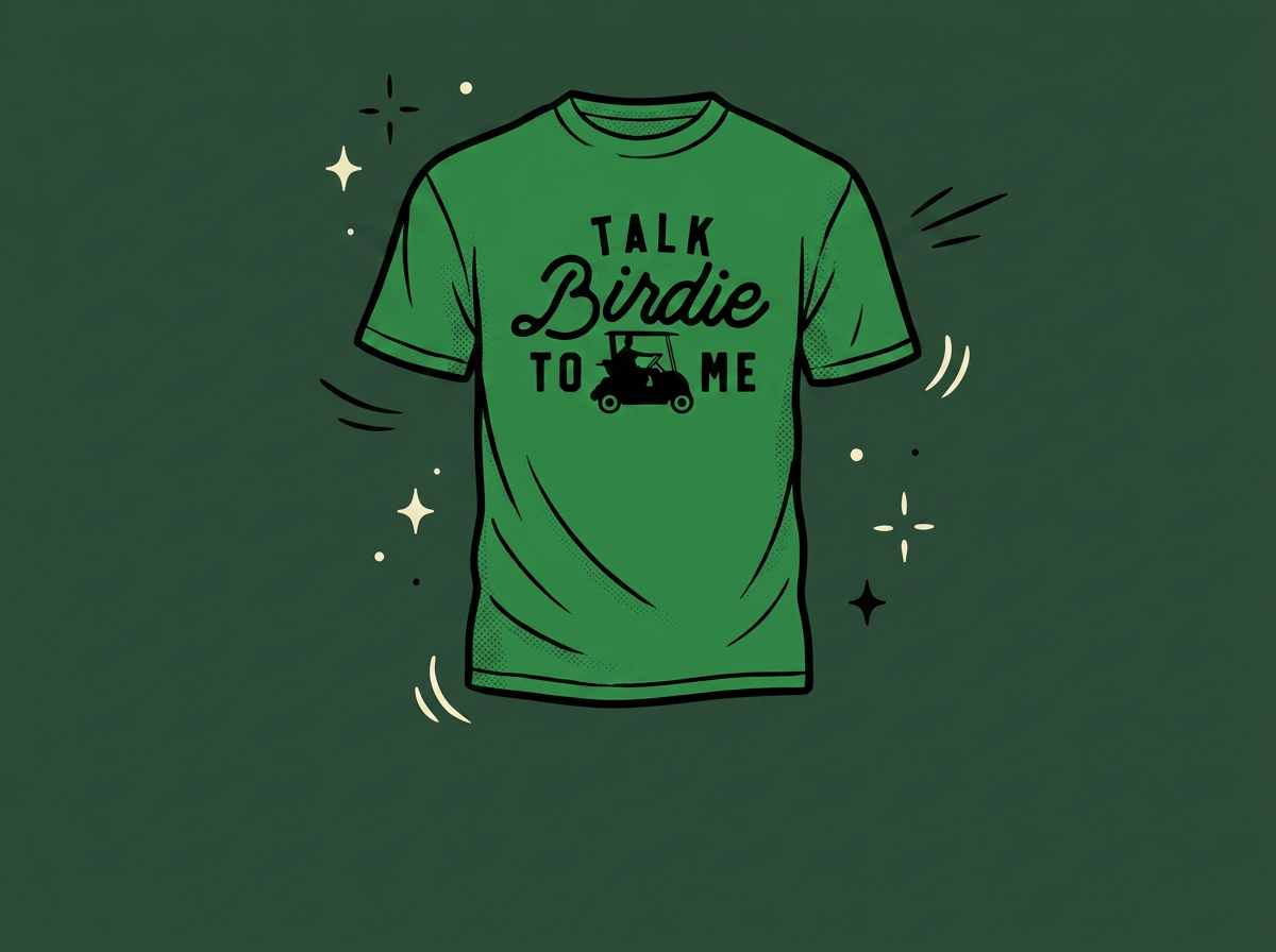 Cartoon talk-birdie-to-me-golf-shirt