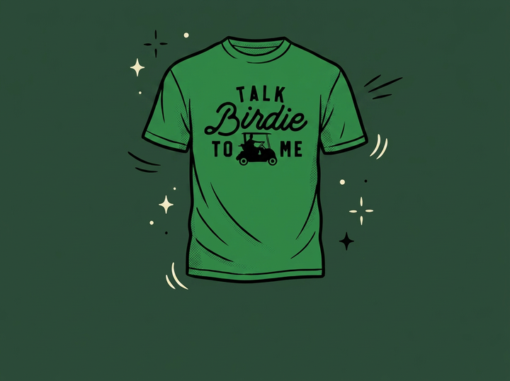 Cartoon talk-birdie-to-me-golf-shirt