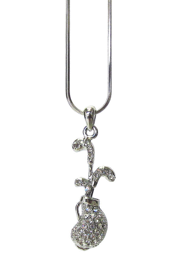 Crystal Golf Bag Necklace